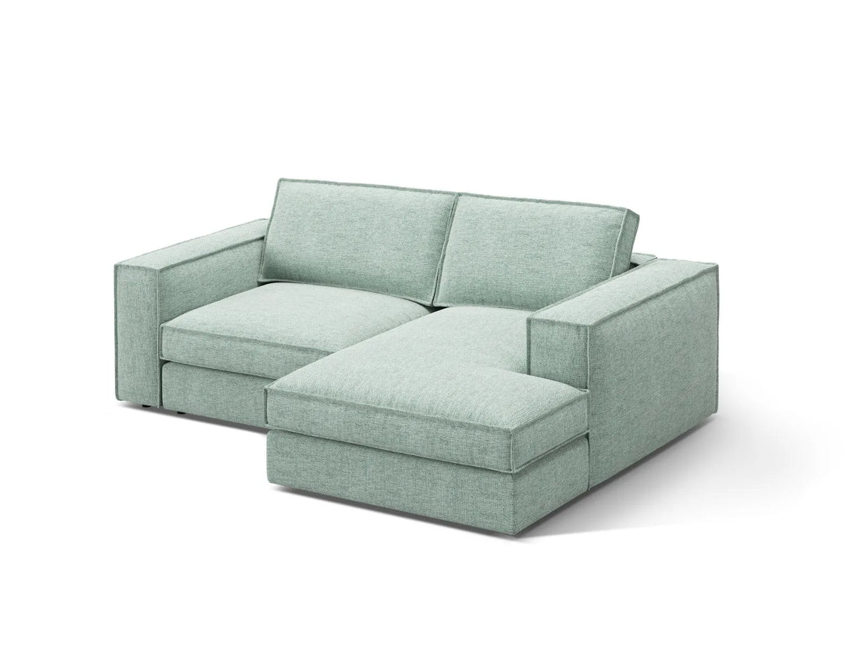 Pola 2-Sitzer Ecksofa, Rechte Seite, aus Strukturierter Stoff in Minze (BABEL SAFIRA), 226x158 cm von Micadoni – Bild 3