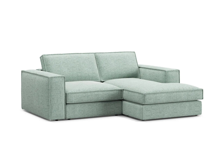 Pola 2-Sitzer Ecksofa, Rechte Seite, aus Strukturierter Stoff in Minze (BABEL SAFIRA), 226x158 cm von Micadoni – Bild 4