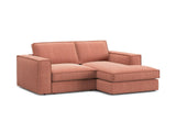 Pola 2-Sitzer Ecksofa, Rechte Seite, aus Strukturierter Stoff in Red (BABEL RED), 226x158 cm von Micadoni – Bild 4