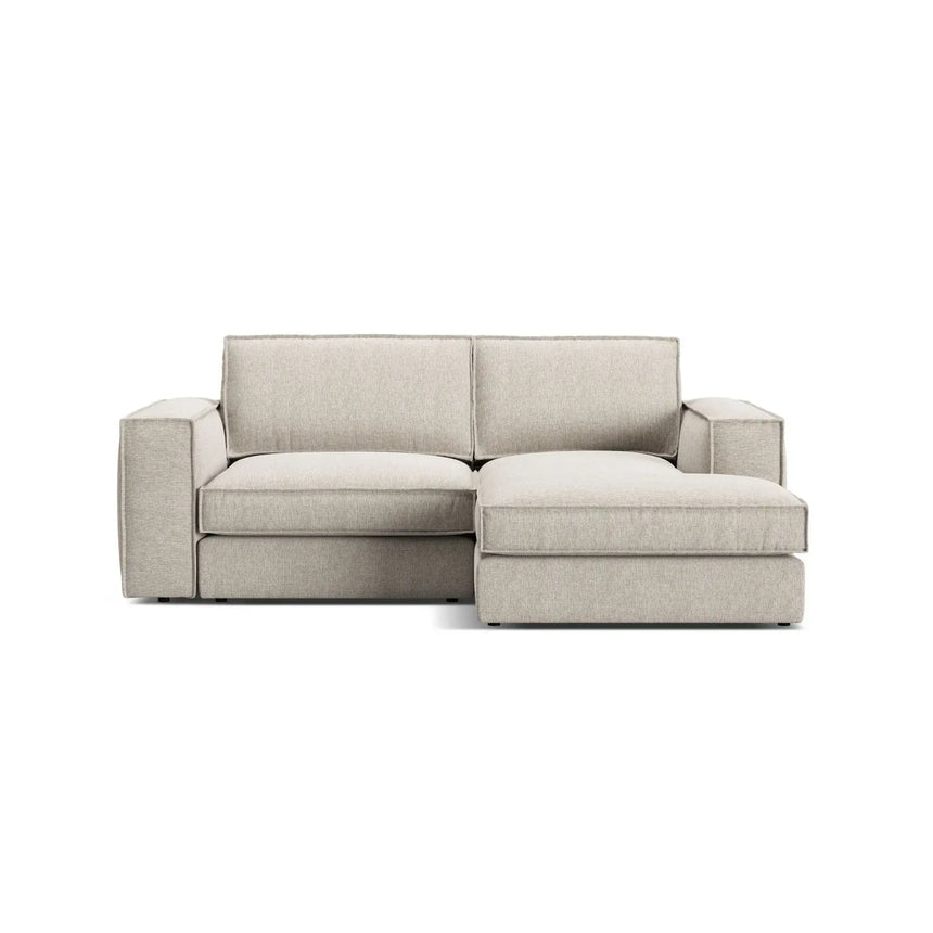 Pola 2-Sitzer Ecksofa, Rechte Seite, aus Samt oder Strukturstoff, 226x158 cm - ZEN ZONE Furniture