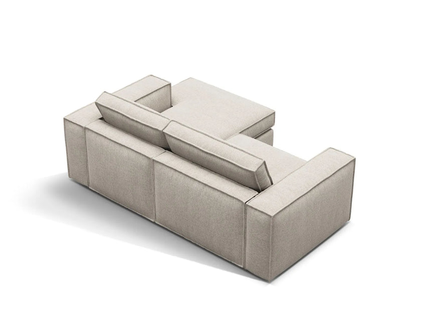 Pola 2-Sitzer Ecksofa, Rechte Seite, aus Strukturierter Stoff in Sand (BABEL SAND), 226x158 cm von Micadoni – Bild 5