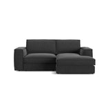 Pola 2-Sitzer Ecksofa, Rechte Seite, aus Samt oder Strukturstoff, 226x158 cm - ZEN ZONE Furniture