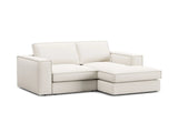 Pola 2-Sitzer Ecksofa, Rechte Seite, aus Strukturierter Stoff in Weiß (BABEL WHITE), 226x158 cm von Micadoni – Bild 4