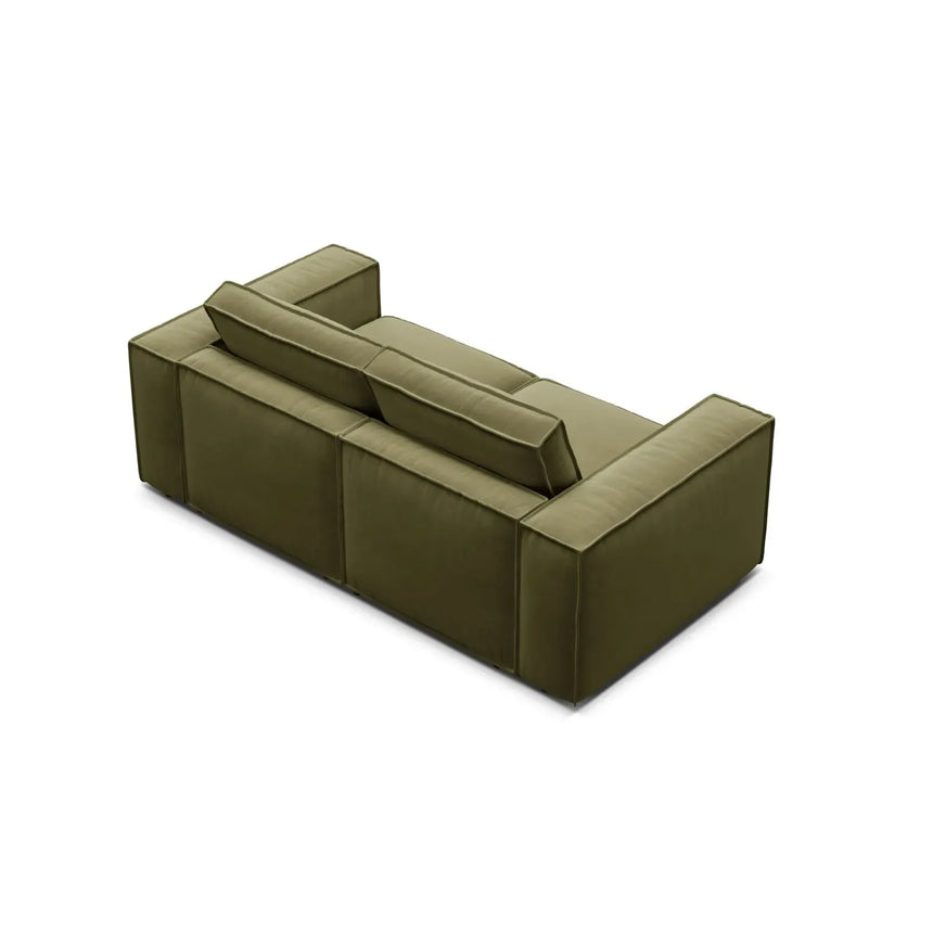 Pola 2-Sitzer Sofa aus Samt oder Strukturstoff, 206x103 cm - ZEN ZONE Furniture