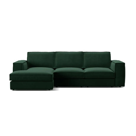 Pola 3-Sitzer Ecksofa, Linke Seite, aus Samt oder Strukturstoff, 284x158 cm - ZEN ZONE Furniture