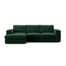 Pola 3-Sitzer Ecksofa, Linke Seite, aus Samt oder Strukturstoff, 284x158 cm - ZEN ZONE Furniture