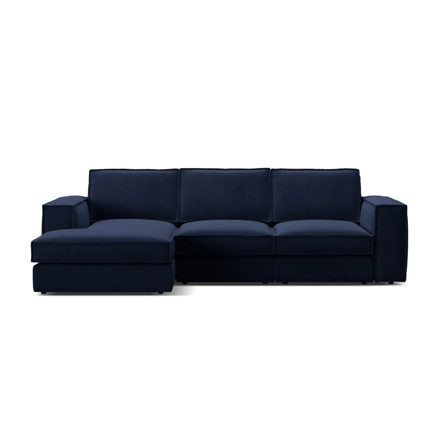 Pola 3-Sitzer Ecksofa, Linke Seite, aus Samt oder Strukturstoff, 284x158 cm - ZEN ZONE Furniture