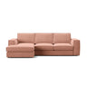 Pola 3-Sitzer Ecksofa, Linke Seite, aus Samt oder Strukturstoff, 284x158 cm - ZEN ZONE Furniture
