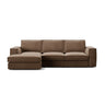 Pola 3-Sitzer Ecksofa, Linke Seite, aus Samt oder Strukturstoff, 284x158 cm - ZEN ZONE Furniture