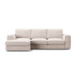 Pola 3-Sitzer Ecksofa, Linke Seite, aus Samt oder Strukturstoff, 284x158 cm - ZEN ZONE Furniture
