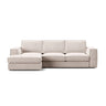 Pola 3-Sitzer Ecksofa, Linke Seite, aus Samt oder Strukturstoff, 284x158 cm - ZEN ZONE Furniture