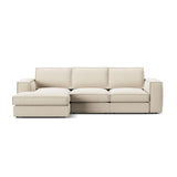 Pola 3-Sitzer Ecksofa, Linke Seite, aus Samt oder Strukturstoff, 284x158 cm - ZEN ZONE Furniture