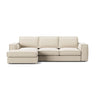 Pola 3-Sitzer Ecksofa, Linke Seite, aus Samt oder Strukturstoff, 284x158 cm - ZEN ZONE Furniture
