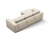 Pola 3-Sitzer Ecksofa, Linke Seite, aus Strukturierter Stoff in Beige (BABEL TOFFEE), 284x158 cm von Micadoni – Bild 5