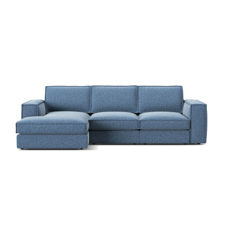 Pola 3-Sitzer Ecksofa, Linke Seite, aus Samt oder Strukturstoff, 284x158 cm - ZEN ZONE Furniture
