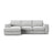 Pola 3-Sitzer Ecksofa, Linke Seite, aus Samt oder Strukturstoff, 284x158 cm - ZEN ZONE Furniture