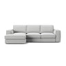 Pola 3-Sitzer Ecksofa, Linke Seite, aus Samt oder Strukturstoff, 284x158 cm - ZEN ZONE Furniture