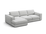 Pola 3-Sitzer Ecksofa, Linke Seite, aus Strukturierter Stoff in Hellgrau (BABEL LIGHT GREY), 284x158 cm von Micadoni – Bild 3