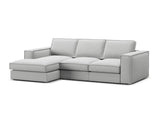 Pola 3-Sitzer Ecksofa, Linke Seite, aus Strukturierter Stoff in Hellgrau (BABEL LIGHT GREY), 284x158 cm von Micadoni – Bild 4