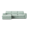Pola 3-Sitzer Ecksofa, Linke Seite, aus Samt oder Strukturstoff, 284x158 cm - ZEN ZONE Furniture