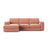 Pola 3-Sitzer Ecksofa, Linke Seite, aus Samt oder Strukturstoff, 284x158 cm - ZEN ZONE Furniture