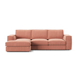 Pola 3-Sitzer Ecksofa, Linke Seite, aus Samt oder Strukturstoff, 284x158 cm - ZEN ZONE Furniture