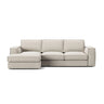 Pola 3-Sitzer Ecksofa, Linke Seite, aus Samt oder Strukturstoff, 284x158 cm - ZEN ZONE Furniture