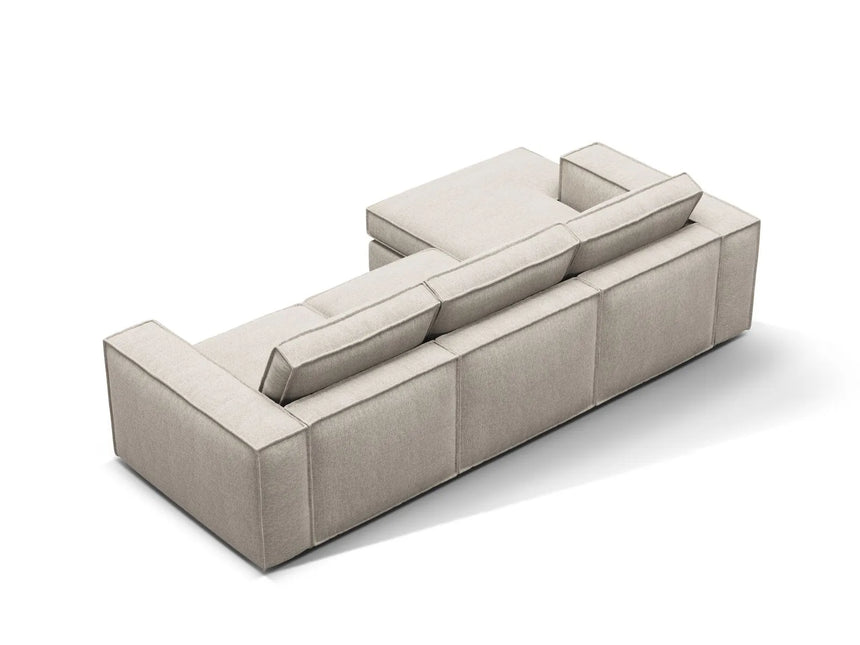 Pola 3-Sitzer Ecksofa, Linke Seite, aus Strukturierter Stoff in Sand (BABEL SAND), 284x158 cm von Micadoni – Bild 5