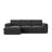 Pola 3-Sitzer Ecksofa, Linke Seite, aus Samt oder Strukturstoff, 284x158 cm - ZEN ZONE Furniture