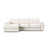 Pola 3-Sitzer Ecksofa, Linke Seite, aus Samt oder Strukturstoff, 284x158 cm - ZEN ZONE Furniture