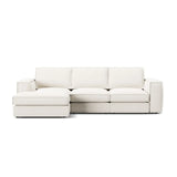 Pola 3-Sitzer Ecksofa, Linke Seite, aus Samt oder Strukturstoff, 284x158 cm - ZEN ZONE Furniture