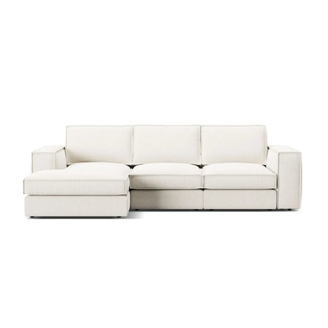 Pola 3-Sitzer Ecksofa, Linke Seite, aus Samt oder Strukturstoff, 284x158 cm - ZEN ZONE Furniture