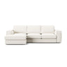 Pola 3-Sitzer Ecksofa, Linke Seite, aus Samt oder Strukturstoff, 284x158 cm - ZEN ZONE Furniture