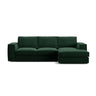 Pola 3-Sitzer Ecksofa, Rechte Seite, aus Samt oder Strukturstoff, 284x158 cm - ZEN ZONE Furniture