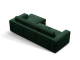 Pola 3-Sitzer Ecksofa, Rechte Seite, aus Samt in Flaschengrün (Salvador 7), 284x158 cm von Micadoni – Bild 5