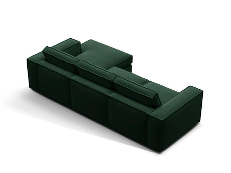Pola 3-Sitzer Ecksofa, Rechte Seite, aus Samt in Flaschengrün (Salvador 7), 284x158 cm von Micadoni – Bild 5
