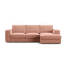 Pola 3-Sitzer Ecksofa, Rechte Seite, aus Samt oder Strukturstoff, 284x158 cm - ZEN ZONE Furniture