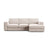 Pola 3-Sitzer Ecksofa, Rechte Seite, aus Samt oder Strukturstoff, 284x158 cm - ZEN ZONE Furniture