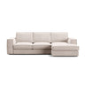 Pola 3-Sitzer Ecksofa, Rechte Seite, aus Samt oder Strukturstoff, 284x158 cm - ZEN ZONE Furniture