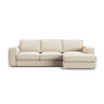 Pola 3-Sitzer Ecksofa, Rechte Seite, aus Samt oder Strukturstoff, 284x158 cm - ZEN ZONE Furniture