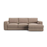Pola 3-Sitzer Ecksofa, Rechte Seite, aus Samt oder Strukturstoff, 284x158 cm - ZEN ZONE Furniture