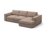 Pola 3-Sitzer Ecksofa, Rechte Seite, aus Strukturierter Stoff in Hellbraun (BABEL TAUPE), 284x158 cm von Micadoni – Bild 3