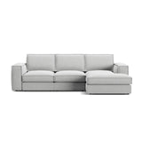 Pola 3-Sitzer Ecksofa, Rechte Seite, aus Samt oder Strukturstoff, 284x158 cm - ZEN ZONE Furniture