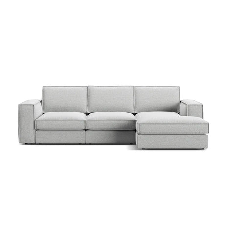 Pola 3-Sitzer Ecksofa, Rechte Seite, aus Samt oder Strukturstoff, 284x158 cm - ZEN ZONE Furniture