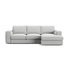 Pola 3-Sitzer Ecksofa, Rechte Seite, aus Samt oder Strukturstoff, 284x158 cm - ZEN ZONE Furniture