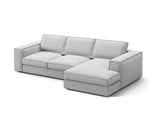Pola 3-Sitzer Ecksofa, Rechte Seite, aus Strukturierter Stoff in Hellgrau (BABEL LIGHT GREY), 284x158 cm von Micadoni – Bild 3