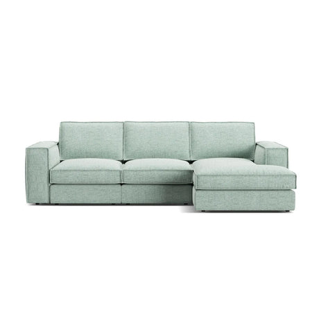 Pola 3-Sitzer Ecksofa, Rechte Seite, aus Samt oder Strukturstoff, 284x158 cm - ZEN ZONE Furniture