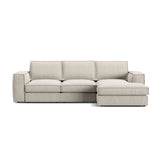 Pola 3-Sitzer Ecksofa, Rechte Seite, aus Samt oder Strukturstoff, 284x158 cm - ZEN ZONE Furniture