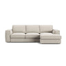 Pola 3-Sitzer Ecksofa, Rechte Seite, aus Samt oder Strukturstoff, 284x158 cm - ZEN ZONE Furniture