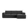 Pola 3-Sitzer Ecksofa, Rechte Seite, aus Samt oder Strukturstoff, 284x158 cm - ZEN ZONE Furniture